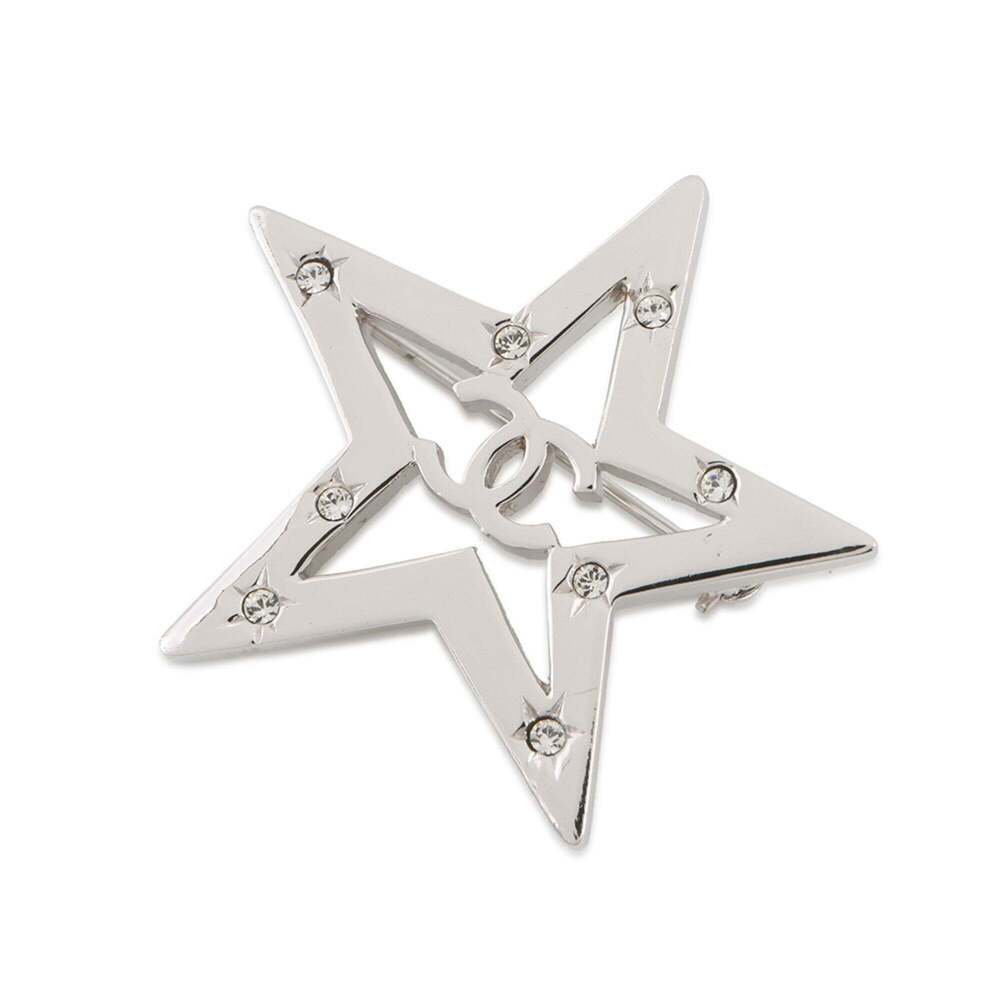 CHANEL Silver Logo Brooch - Picture 1 of 9